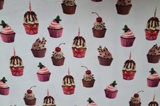 Cotton Jersey Digital Cup Cakes
