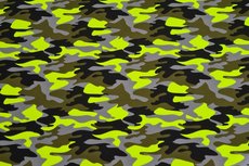 Cotton Jersey Army Camou Neon Yellow