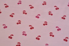 Cotton Jersey Glitter Cherry Pink