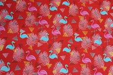 Cotton Jersey Flamingo Red