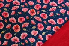 Soft Shell Digital Flowers Navy/Red