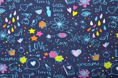 Cotton Jersey Girls Navy