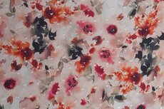 Viscose Digital Dobby Flowers Rosé
