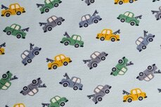 Cotton Jersey Tow Trucks Blue