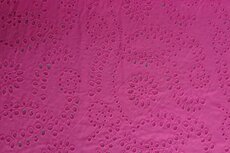 Cotton Broderie Uni-Flowers Pink