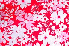 Voile Flowers Red 2