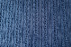Knitted Viscose Cable Petrol-Blue