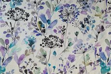Linnen Print Twigs Lilac