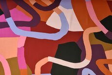 Viscose Stretch Abstract  Multicolour (Nerida Hansen)