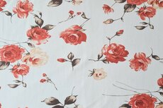 Cotton Jersey Roses Red
