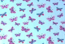 Cotton Jersey Butterfly Turquoise