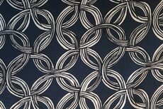 Viscose Crepe Abstract Navy