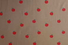 Cotton Jersey Apples Beige