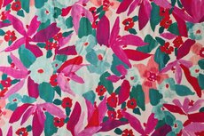 Viscose Digital Ecovero Floral Fuchsia (Nerida Hansen)