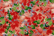 Cotton Satin Flowers Lilac/Red