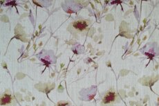 Viscose Linnen Flower Magenta
