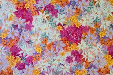 Viscose Digital Flowers Lilac-Pink