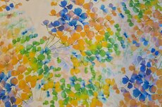 Viscose Digital Leaves Yellow