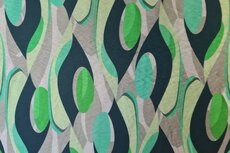 Viscose Crepe Graphic Green