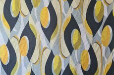 Viscose Crepe Graphic Yellow