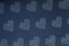 Jeans Jacquard Hearts Blue