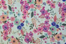 Viscose Flowers Lurex White