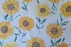 Fine Poplin Cotton Sunflowers Yellow