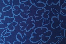 Viscose Crepe Flower Royal