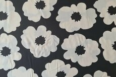Viscose Flower Black