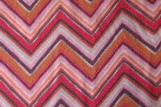 Viscose Zig Zag Lurex Red