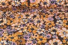 Viscose Flowers Lurex Oker