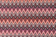 Knitted Lurex Zigzag Red
