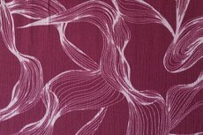 Viscose Crincle Abstract Waves Red