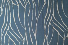 Viscose Twill Abstract Petrol