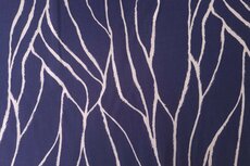 Viscose Twill Abstract Navy