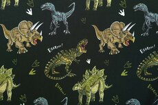 French Terry Dino Black