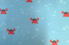 Cotton Jersey Pirate Lobster Blue