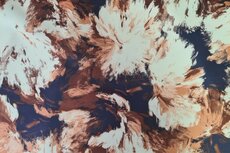 Scuba Suède Abstract Flower Navy