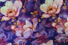 Bamboo Jersey Flowers Purple