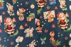 Cotton Jersey Digital Christmas Navy