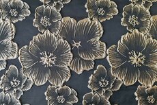 Jacquard Flowers Black/Gold