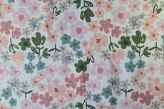 French Terry Little Flowers Off White