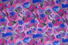 Viscose Digital Ecovero Flowers Lilac