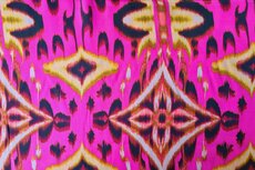 Viscose Satin Abstract Fuchsia
