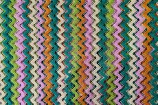 Knitted Zig Zag Multi Green