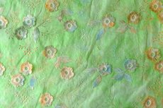 Cotton Embroidery Tie Dye Lime 2