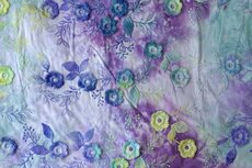 Cotton Embroidery Tie Dye Multi Lila