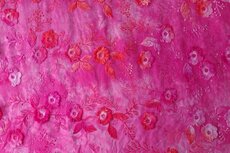 Cotton Embroidery Tie Dye Fuchsia