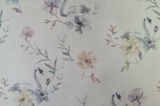 Organic Cotton Jersey Swan & Flowers