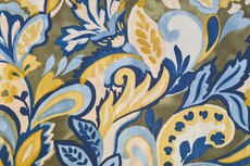 Viscose Poplin Paisley Blue